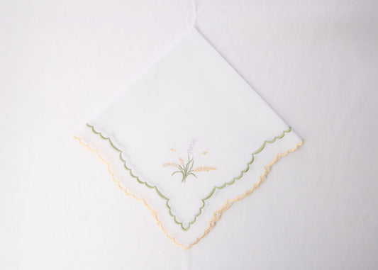 Astoria Butter/Sage Scalloped Napkin