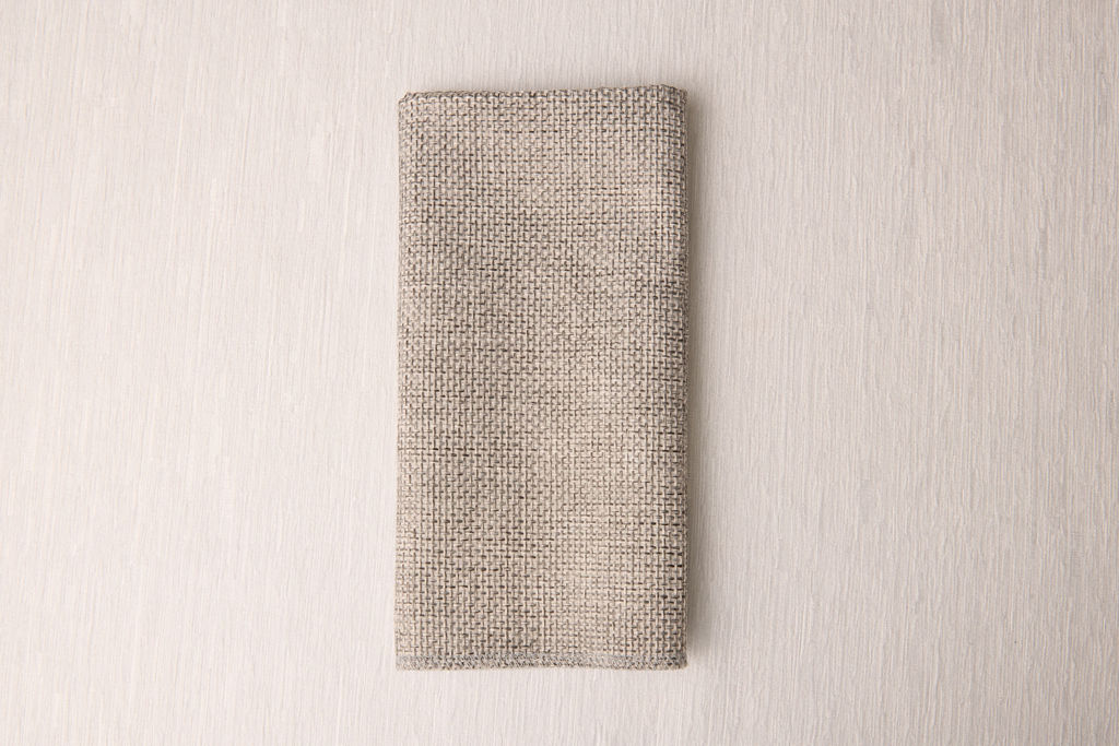Grey Burlap Napkin