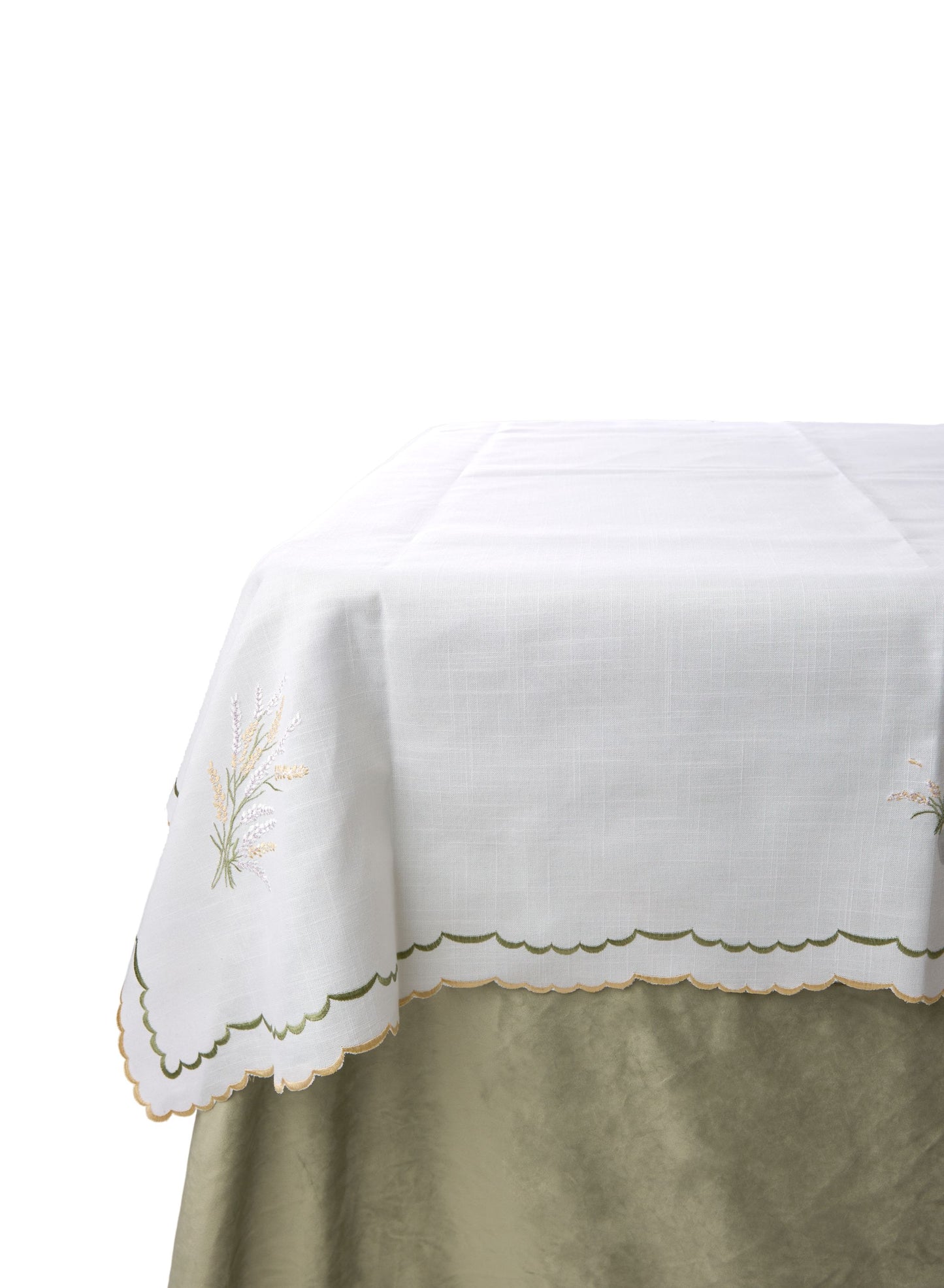 Astoria Butter/Sage Scalloped Topper