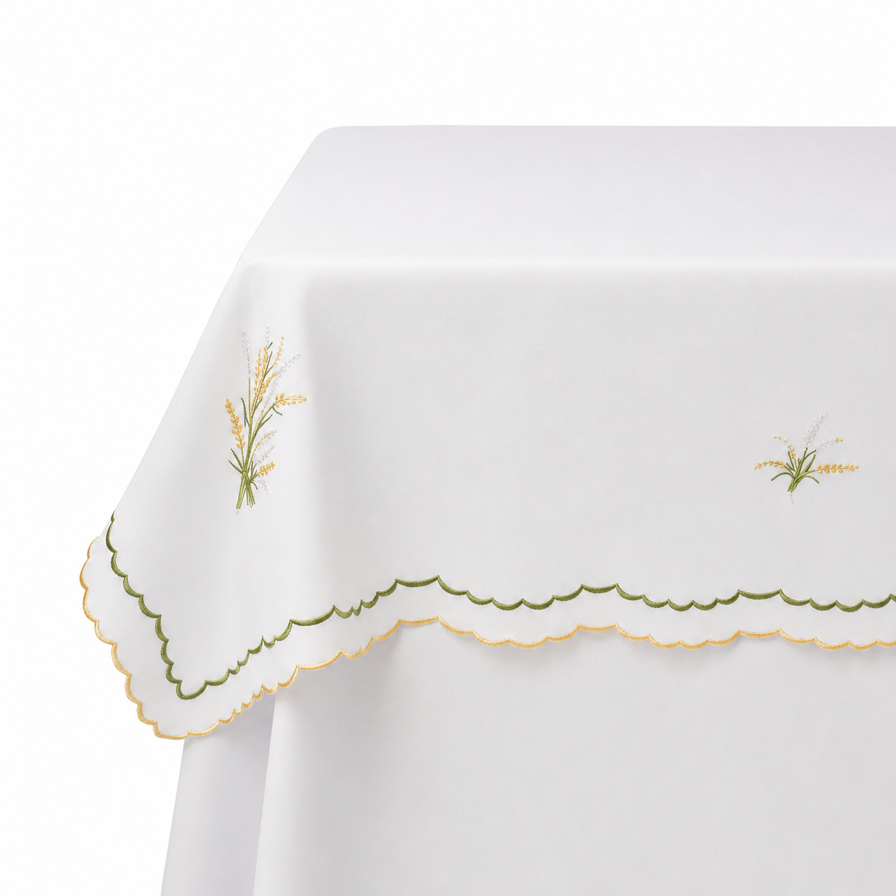 Astoria Butter/Sage Scalloped Topper