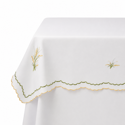 Astoria Butter/Sage Scalloped Topper