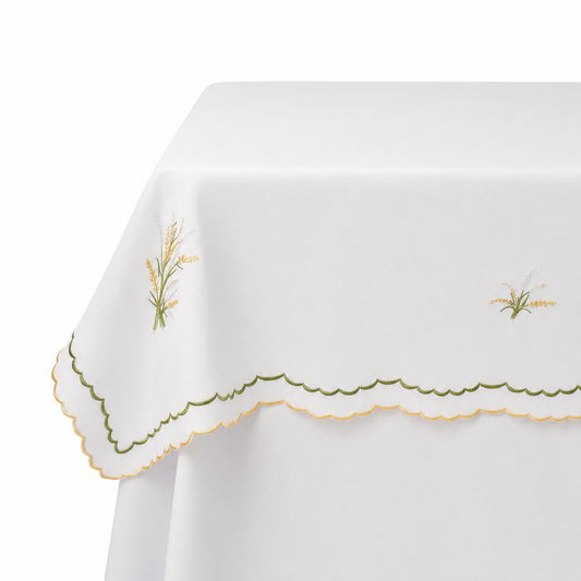 Astoria Butter/Sage Scalloped Topper