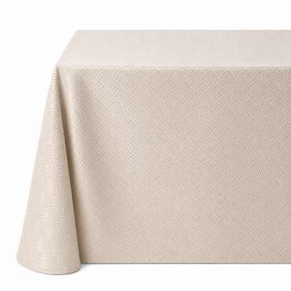 Embossed White on Beige