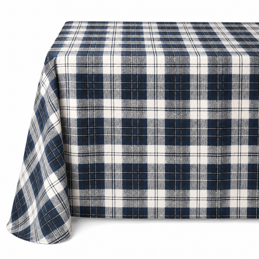 Navy grey plaid