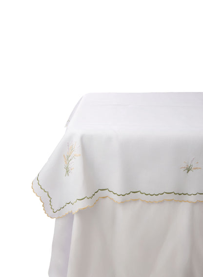 Astoria Butter/Sage Scalloped Topper