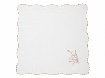 Astoria Beige/White Scalloped Napkin