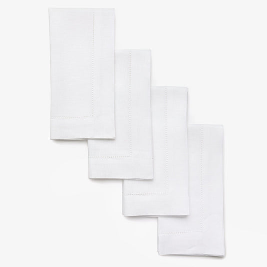 Linen White Hemstitched Napkin